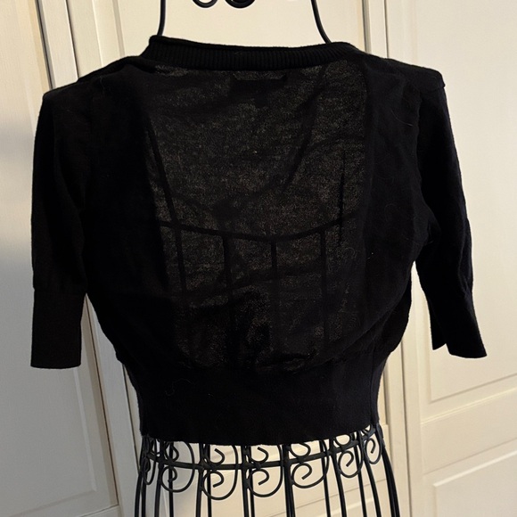 Express Black Cropped Cardigan - Picture 4 of 4